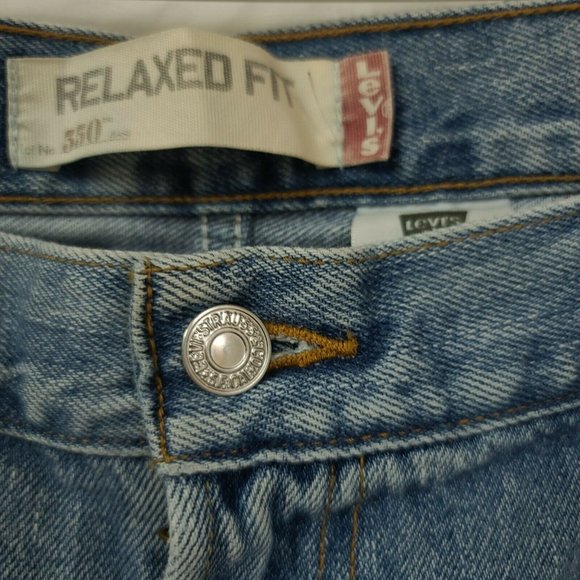 LEVIS 550 Mens 40x30 Relaxed Fit Straight Fit Medium Wash Denim Blue Jeans  - Picture 4 of 11